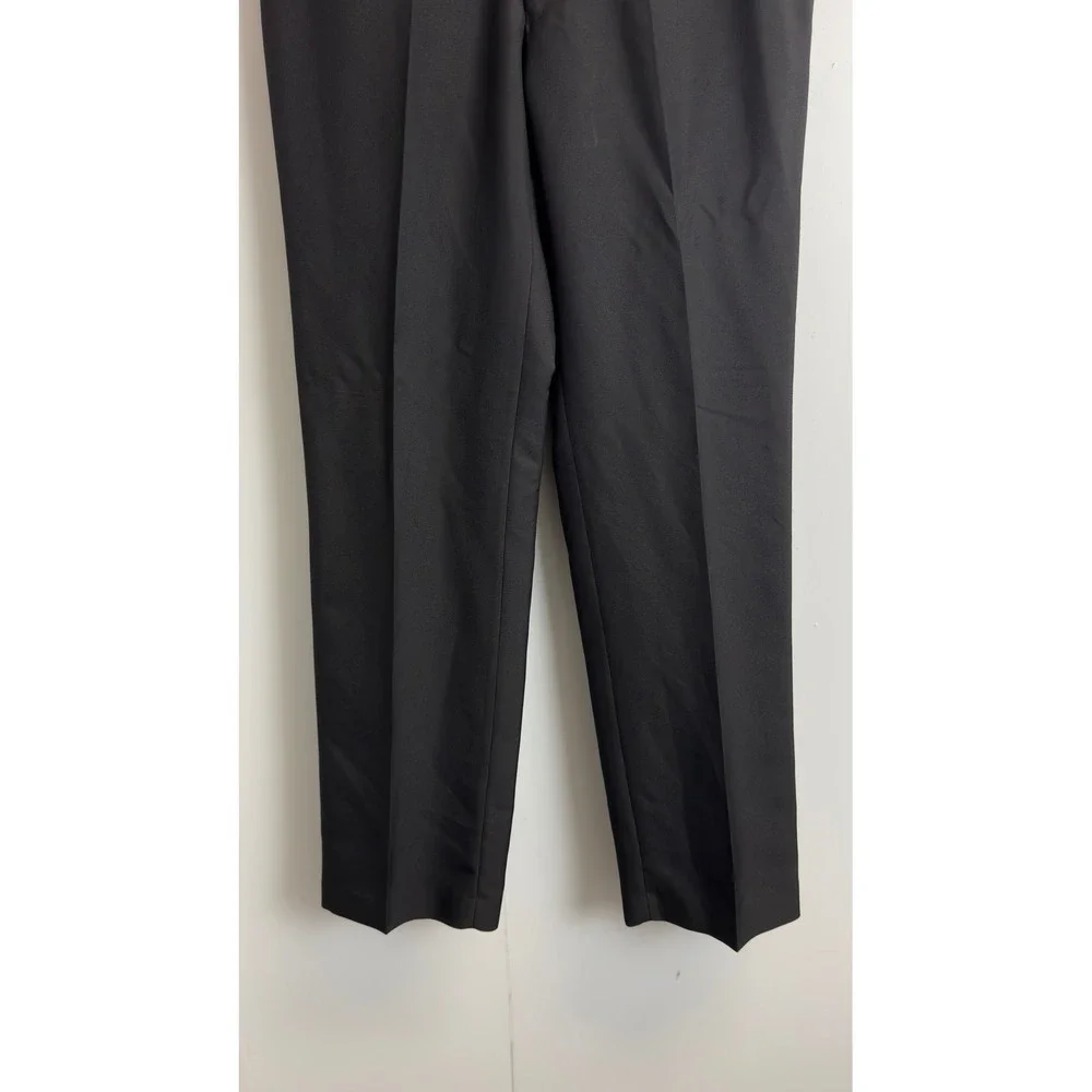 JF J.Ferrar Mens Black Dress Pants Flat Front Trousers 34x34 Modern Fit